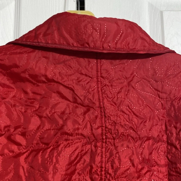 JG Hook Jacket Quilted Women Red Lightweight Lined Coat jacket size LARGE - Picture 12 of 15